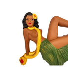 Hawaiian Art Pottery Nude Pin-up Yellow Hula Girl Wall Sculpture, Pair