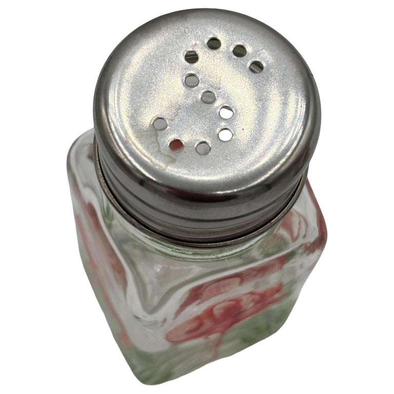 Hand Painted Pink Flamingo Glass Salt & Pepper Shakers by Michel Design Works