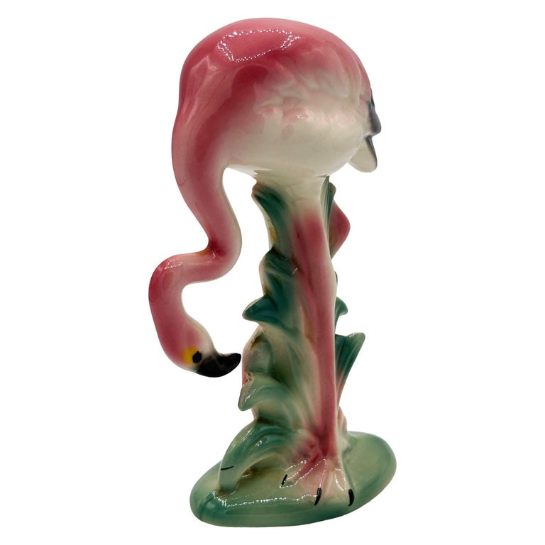MCM California Pottery Ceramic Searcher Tropical Pink Flamingo Figurine Statue