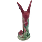 Mid-century Ceramic Miniature Pink Flamingo Tabletop Statue By Leftons