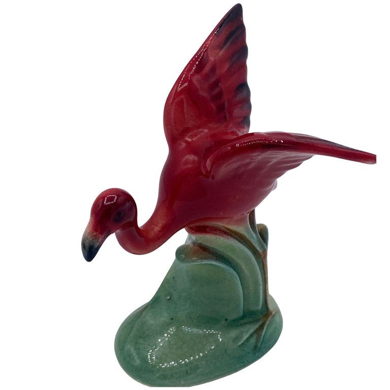 Mid-century Flying Flamingo Ceramic Salt & Pepper Shaker Set, Japan