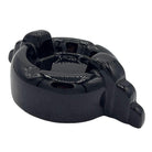 Rare Black Stepped Streamline Art Deco Ceramic Ashtray