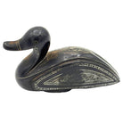 Mid-century Chinese Export Hand Carved Teak Wood Duck