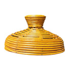 Restored Mid-century Hanging Rattan Ceiling Lamp Chandelier w/ Center Globe