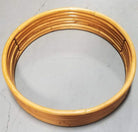 Restored Rattan Mid-Century Circular Rattan Wall Shelf W/ Glass Shelves