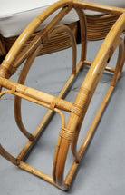 Restored Rattan Double Arched Two-Tiered Single Strand Table