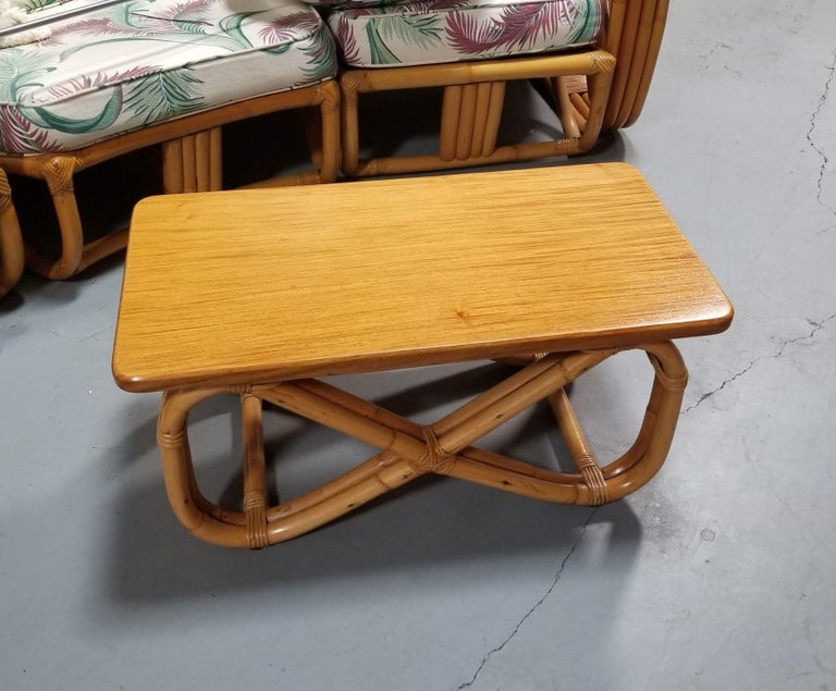 Restored Paul Frankl Double Strand Figure Eight Legs Mahogany Coffee Table