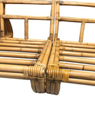 Restored Mid-century Rattan 3-Strand Full Pretzel 3-Seat Sectional Sofa