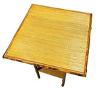 Aesthetic Movement Tiger Tortoise Bamboo Pedestal 2-Tier Side Drink Table