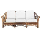 Art Deco "President" Stick Reed Rattan Fan Back Settee and Sofa Set