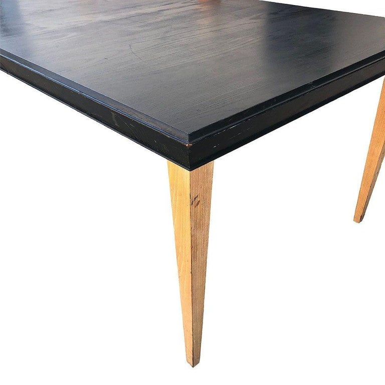 Rare MCM Maple Dining Table w/ Black Top by Douglas Snelling