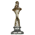 Emmanuel Villanis Style Art Nouveau French Virgin Mary Sculpture w/ Marble Base