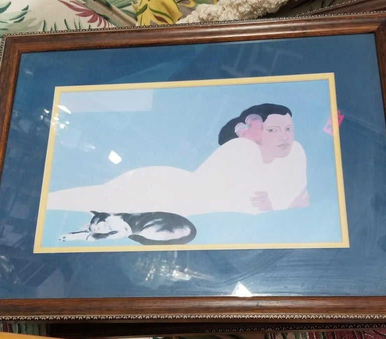 Set of 4 "Women of Hawaii" Serigraph Art Prints by Pegge Hopper