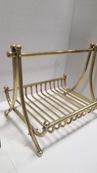 Turn of the Century Brass Newspaper Rack 1910s