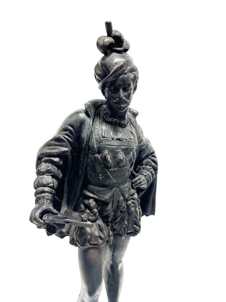 Spelter Cavalier Statue