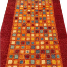 Mid Century Gabbeh Inspired Wool Area Rug
