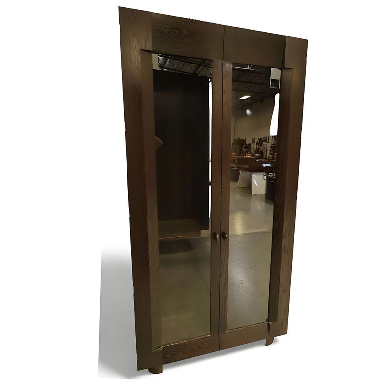 7' Foot Tall Dakota Jackson "Ocean" Espresso Oak Bookcase Display Cabinet