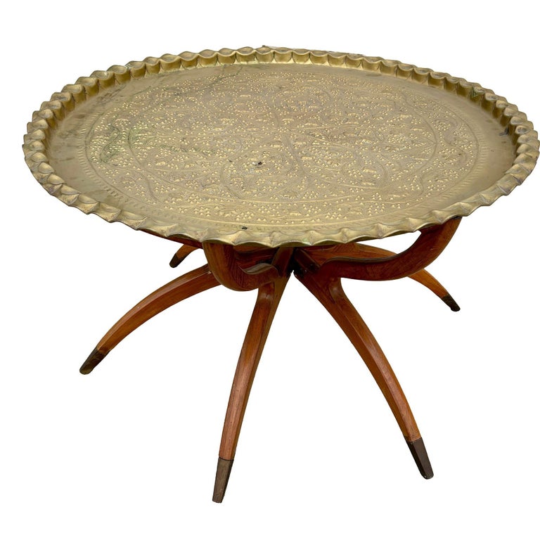Mid-century Moroccan Moorish Tray Coffee Table