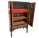 Qing Dynasty Hand Painted & Lacquered Gilt Armoire Cabinet, China