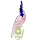 Mid-century Murano Gold Fleck Multicolored Art Glass Cockatoo Scultpure