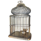 Late Victorian Solid Bronze Wire Eastern Spire Birdcage w/ Pin Lock