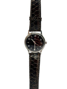 1950 Hamilton Thin-O-Matic Wristwatch w/ Black Dial on Leather Band
