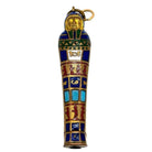 Egyptian Revival Pharaoh Sarcophagus Gilt & Enamel Retractable Pencil Pendant