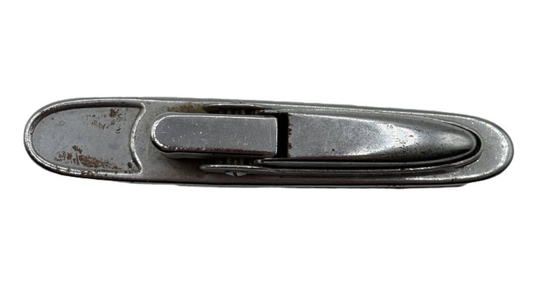 Mid-Century Novelty Sarome Japan Cruise Ship Enameled Lighter, Gray & Red