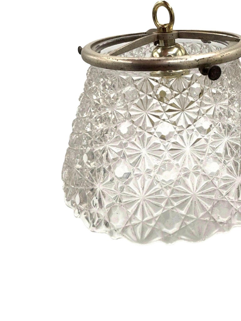 Victorian Daisy and Buttons Pressed Glass Light - 9 Available!