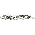 Avant Garde Sterling Silver Pomellato Link Chain Contored Gourmette Bracelet