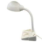 1970 Mod Space Age White Plastic Gooseneck Desk Lamp by Mobilite