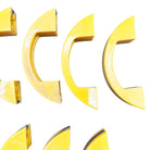Unused Yellow Art Deco Bakelite Door/Drawer Pulls w/ Chrome Strip, Set of 21