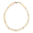 Mid-century Coastal Sponge Coral & Gold Plate Bead Necklace w/ Fishhook Clasp