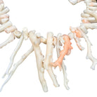 Coastal undyed Branch Angel Skin Coral Large Graduated Necklace Pale Pink