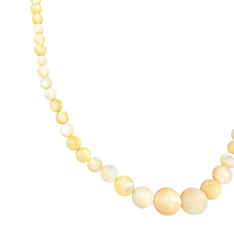 Burmese Hand Shapped Yellow Jade Round Necklace on Silk Cord