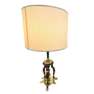 1920 Brass Figural Nude Art Deco Flapper Table Lamp by Frankart w/ Shade