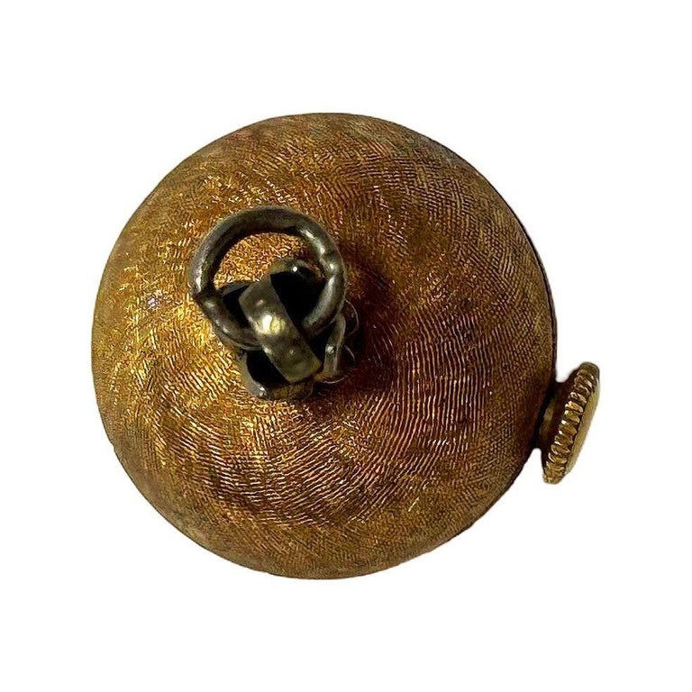 Mid-century"Boule de Genève" 18mm Swiss Orb Watch Necklace Pendant by Heno