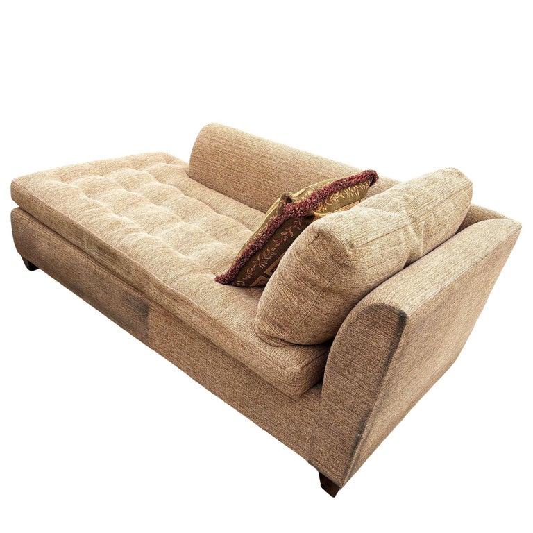 Vintage Tufted Dunkirk Right Arm Chaise Lounge