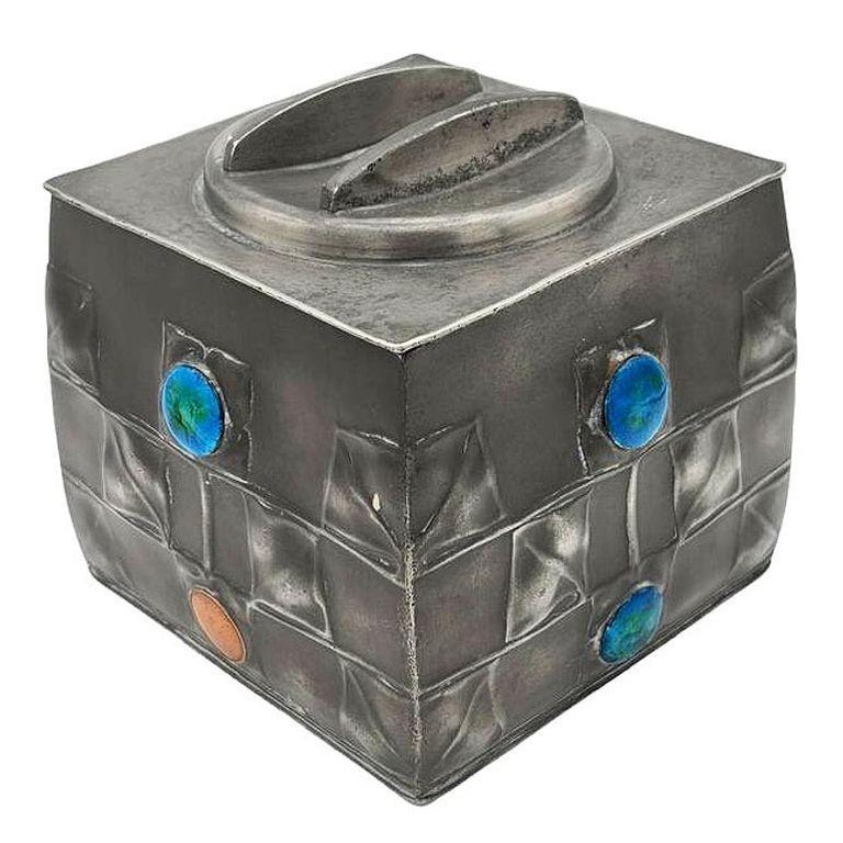 Rare Arts and Crafts #0194 Tudric Pewter Box by Archibald Knox for Liberty & Co