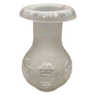 Victorian Frosted Wheel Cut Glass Oil Lamp Fluted Hurricane Shade