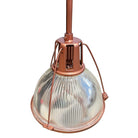Mid Century Holophane Pendant Ceiling Light Copper-tone Finish