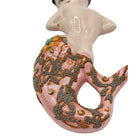 Mid-century Art Pottery Ceramic Wall Sculpture Brunette Mermaid