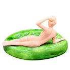 Mid-century Pink & Green Nude Lounging Female Ceramic Ashtray Ceramic Ashtray