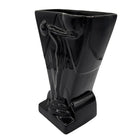 1985 Art Deco Black Pottery Vase Nude Figurine Sculpture Vase by Pelzman Design