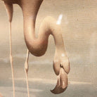 Mid Century White Flamingo Lithograph Print by Turner in Mirror Frame