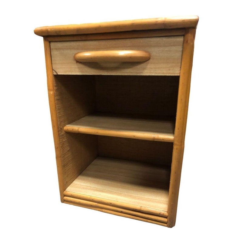Restored Mid Century Rattan Dresser/Vanity Bedroom Set