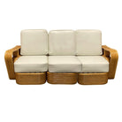 Restored 5-Strand Rattan "Double-Speed" Arm Sofa & Lounge Chair Living Room Set