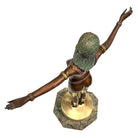 Art Deco Style Egyptian Belly Dancer Bronze Sculpture on Marble Base by Marius
