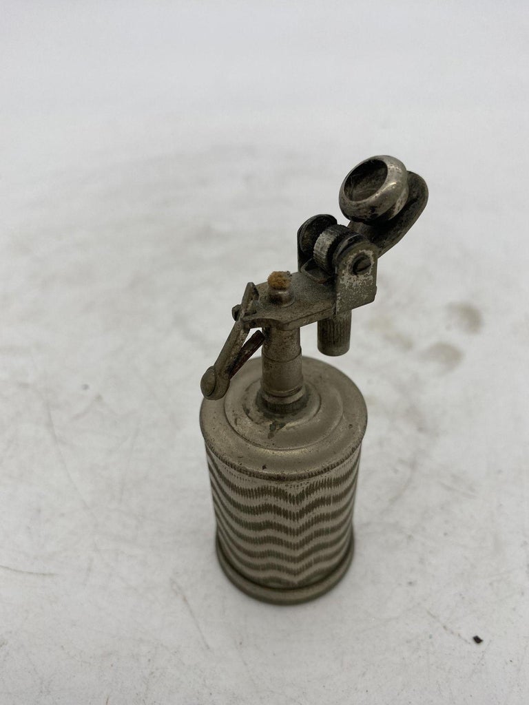 Hand Etched Cylinder Table Lighter, Circa 1930