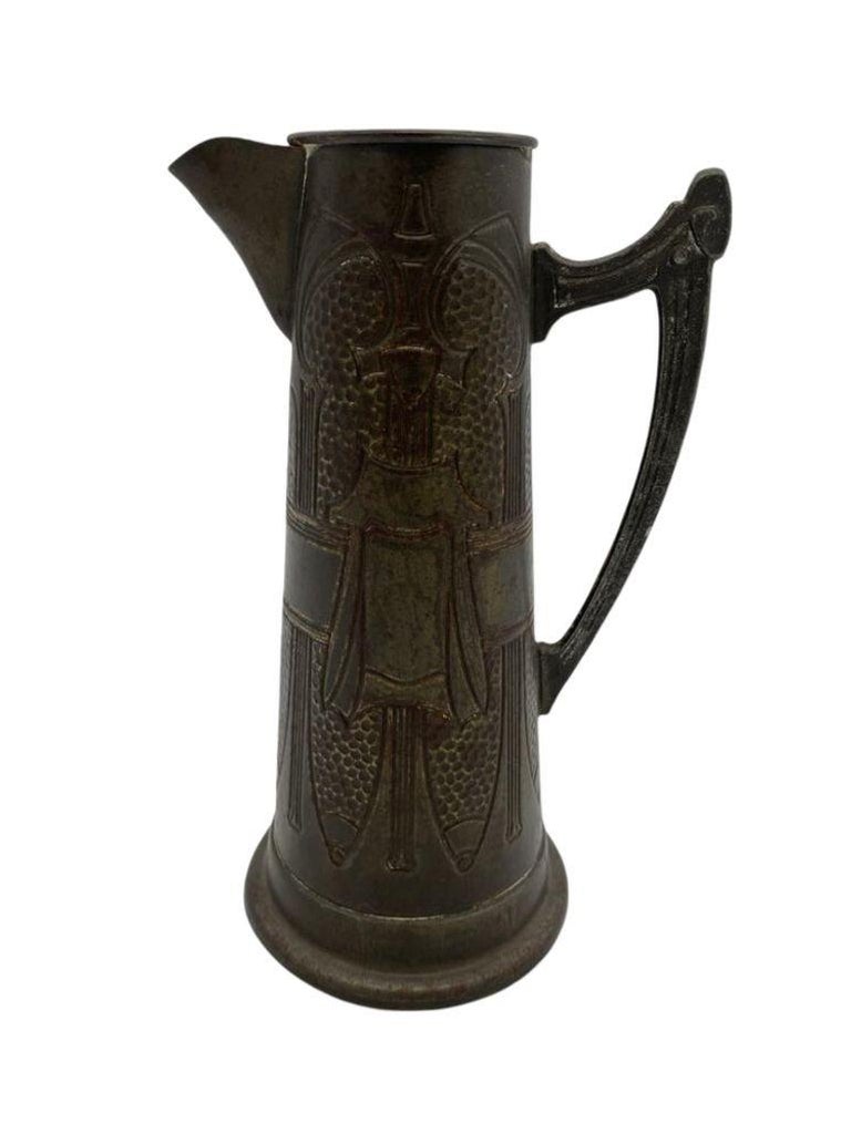 Late Victorian Austrian Bronze Art Nouveau Pitcher